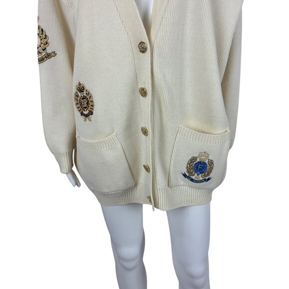 Vintage 80s Military Sweater Women's 1X Semper AV Fidelis Royal Wear Devonshire - Picture 6 of 10